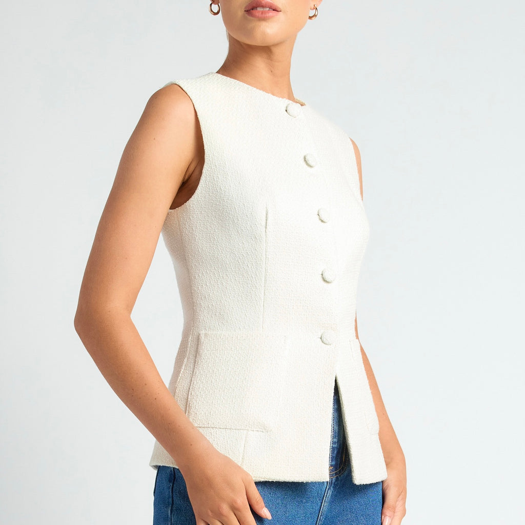 Coco Tweed Vest Top