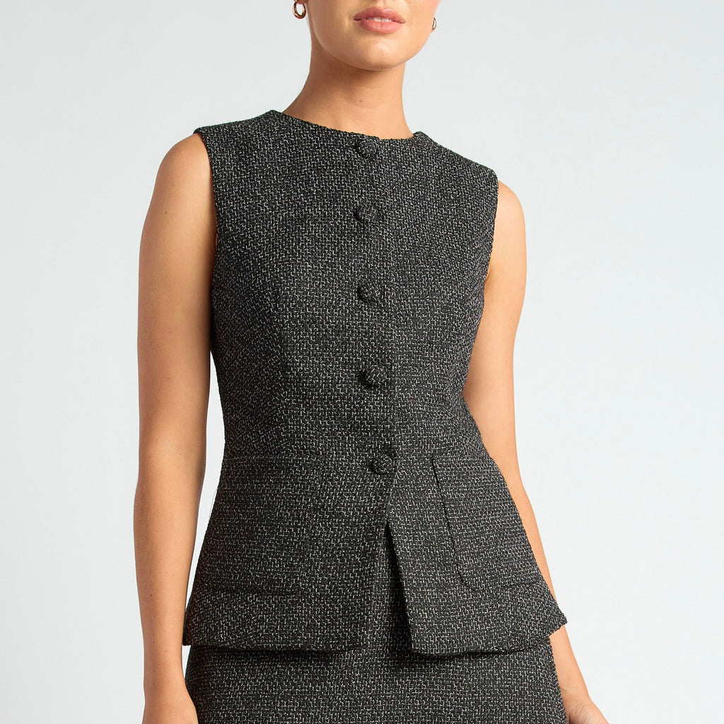Coco Tweed Vest Top